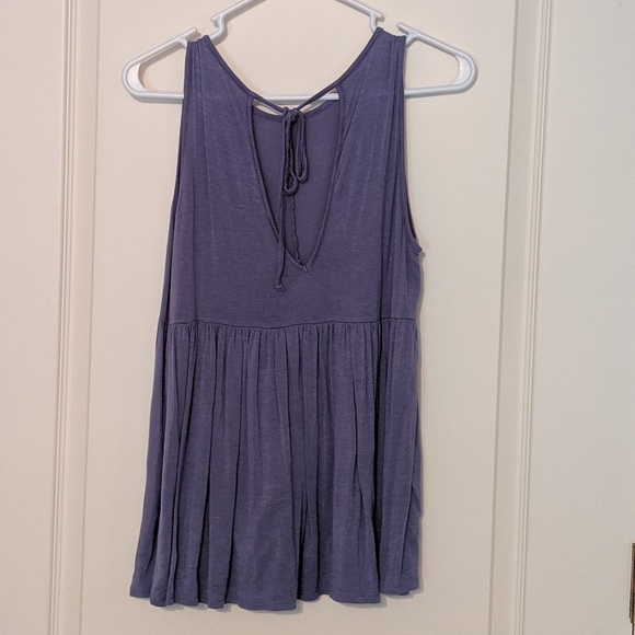 Periwinkle Flowy Tank Top - Picture 2 of 3